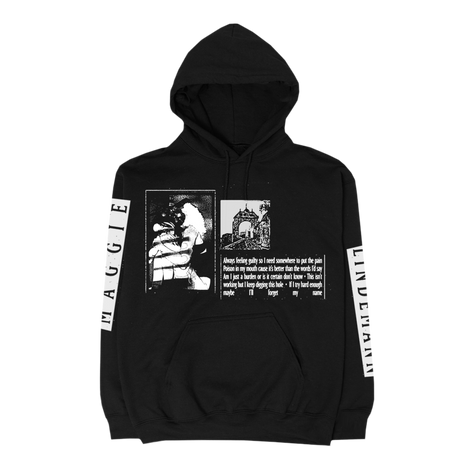 Print Black Hoodie