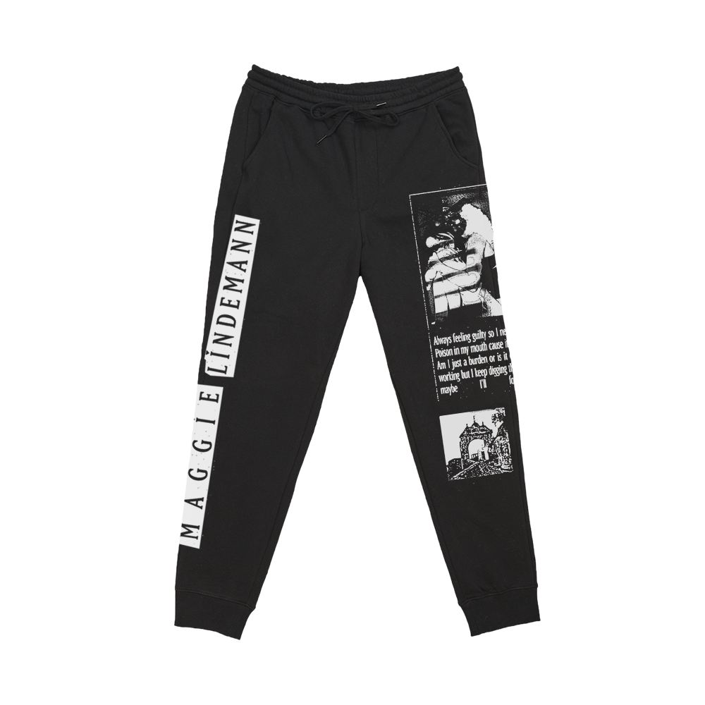 Print Black Joggers