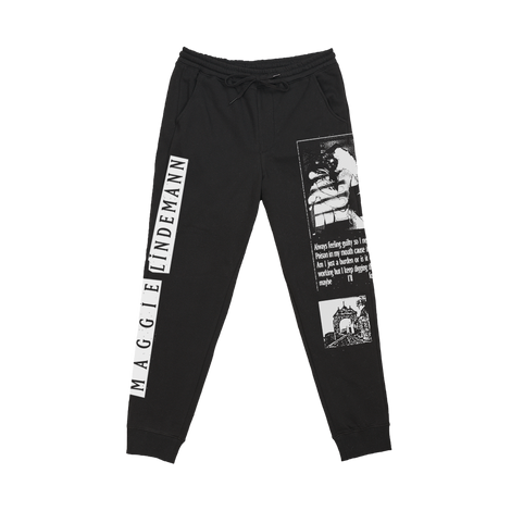 Print Black Joggers