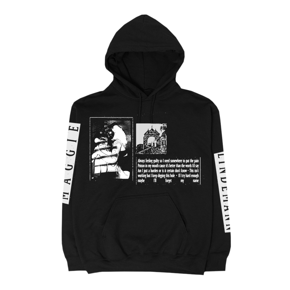 Print Black Hoodie